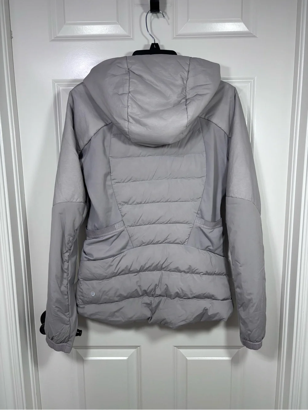 Lululemon Down For It All Full Zip Hooded Jacket Women’s 10 Purple/Gray Color
